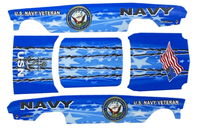 1963 Chevy II Navy Veteran Original Multicolor — exact five-piece artwork preview; photographed design with locked outlines, not a car mockup.