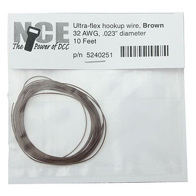 NCE DCC Brown Wire 32awg 10ft — exact product reference