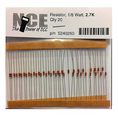 NCE DCC 2.7kx20 2700 Ohm 20 Qty — exact product reference
