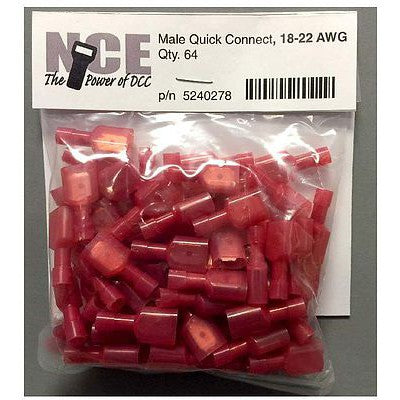NCE DCC Male Quick Con Red 64pkg — exact product reference