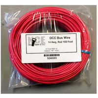 NCE 14 Awg Red Bus Wire 100 Foot Roll For Layout Wiring — exact product reference