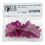 NCE DCC Male Quick Con Red 20pkg — exact product reference