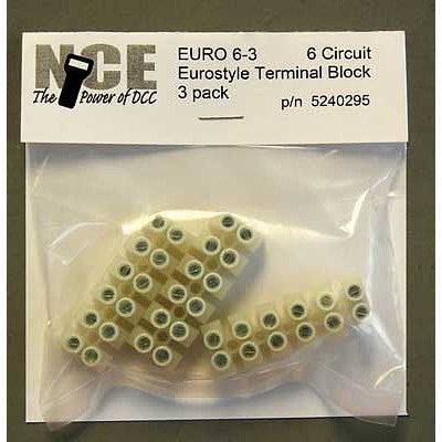 NCE DCC Euro6-3 Term Strip 3/Pk — exact product reference