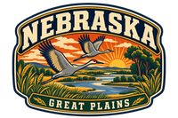 Nebraska heritage badge embroidery artwork