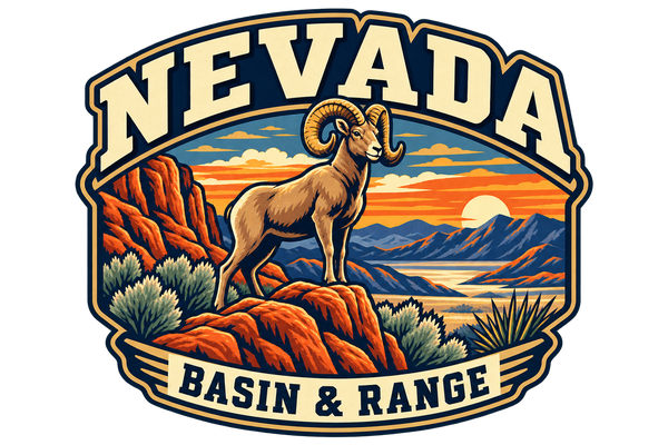 Nevada heritage badge embroidery artwork
