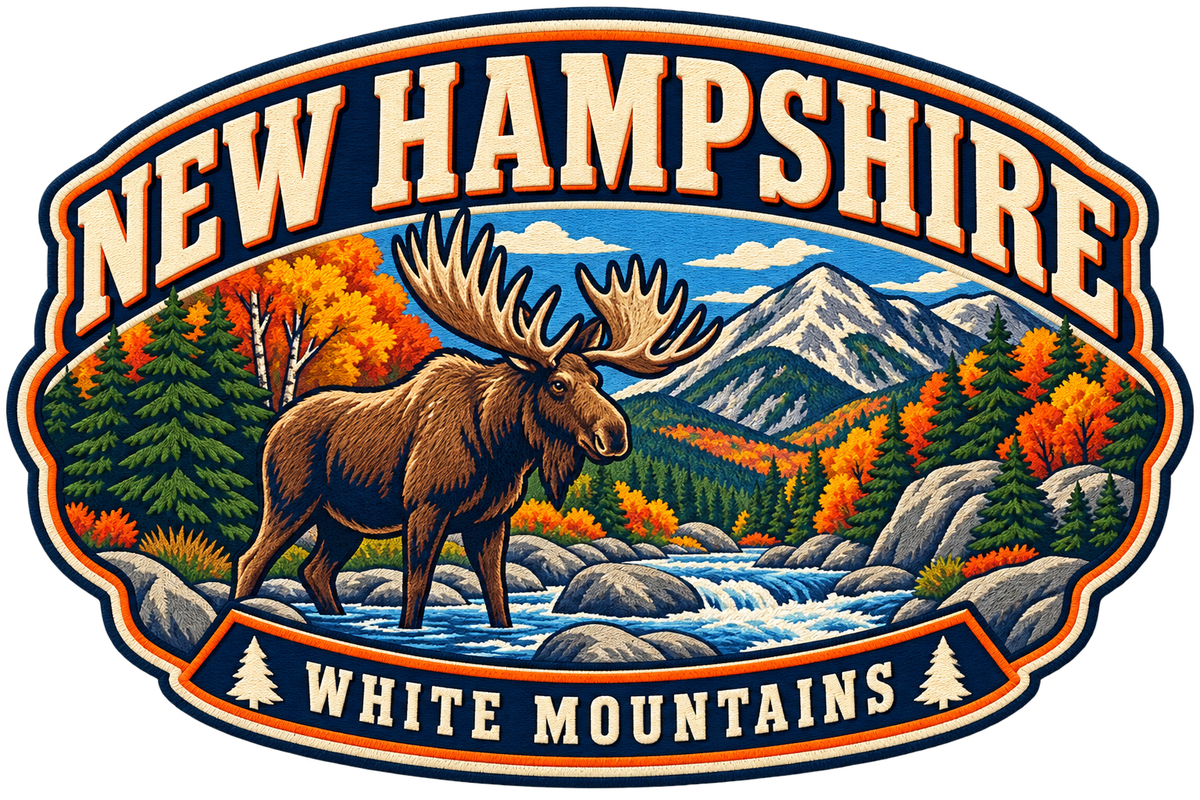 New Hampshire heritage badge embroidery artwork