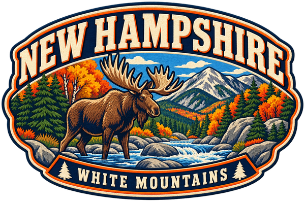 New Hampshire heritage badge embroidery artwork