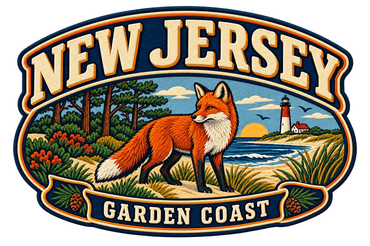 New Jersey heritage badge embroidery artwork