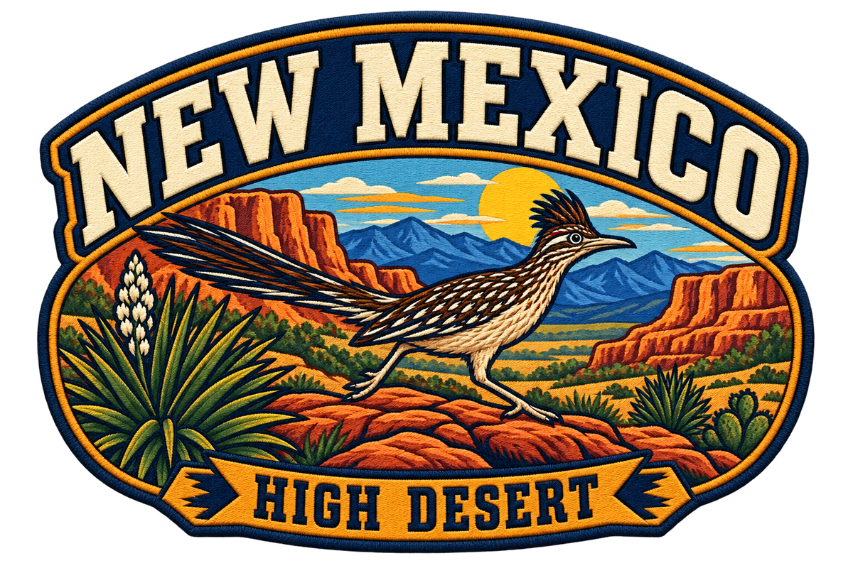 New Mexico heritage badge embroidery artwork