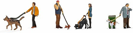 NOCH N Scale People with Dogs Figure Set – 36471– product image