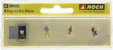 NOCH N Scale Toilet Stories Figure Set – 36560– product image