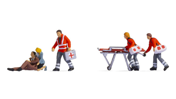 NOCH 15080 HO scale Traffic Accident figures and stretcher
