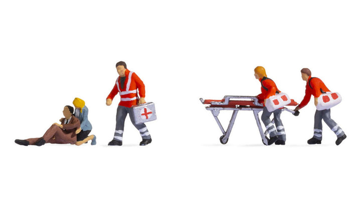 NOCH 15080 HO scale Traffic Accident figures and stretcher