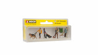 NOCH 15471 People with Dogs HO scale figure set in retail package