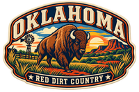 Oklahoma heritage badge embroidery artwork