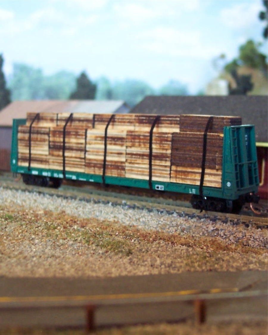 Osborn Model Kits N Scale Flatcar Lumber Load — exact-part product image