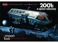 Moebius 2001-1 The Moon Bus 1/55 model kit package artwork showing the lunar transport vehicle