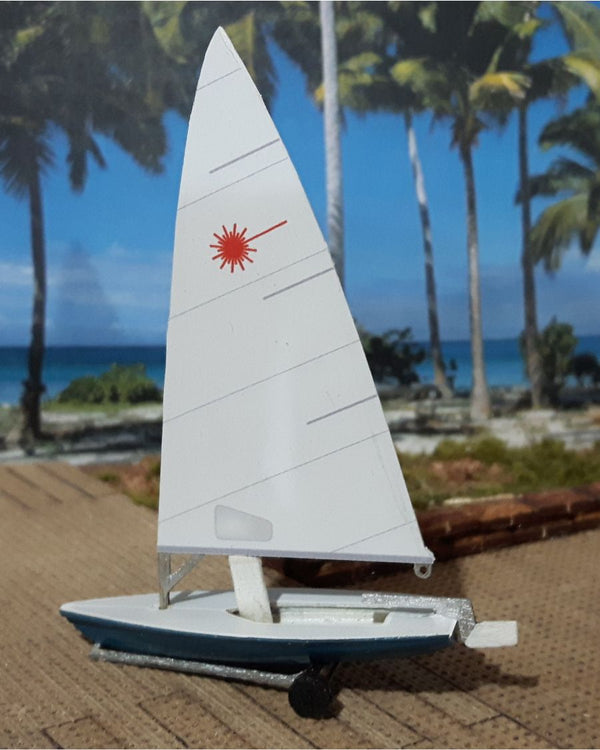Assembled Osborn 1129 HO Laser sailing dinghy example