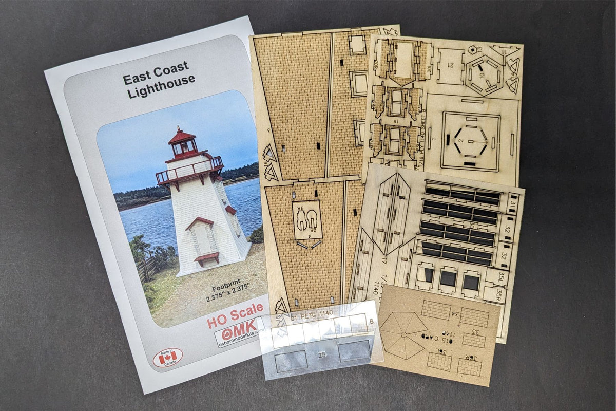 Osborn 1140 HO East Coast Lighthouse kit with laser-cut parts