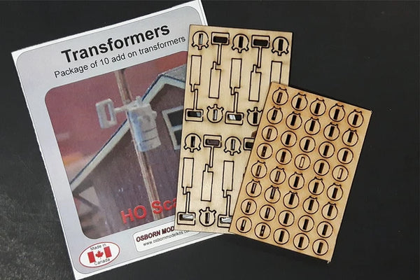 Osborn Model Kits 1106 HO scale transformers for utility poles 10-pack