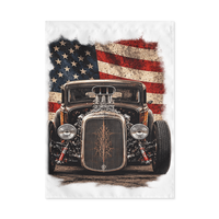 American Steel Blown Roadster Outdoor Flag product mockup