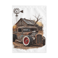 Rust and Thunder Rat Rod Pickup Outdoor Flag product mockup