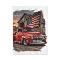Barn Flag Red Hot Rod Pickup Outdoor Flag product mockup