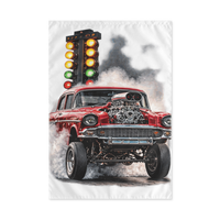 Red Gasser Launch Outdoor Flag product mockup 2
