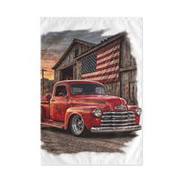 Barn Flag Red Hot Rod Pickup Outdoor Flag product mockup 2