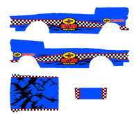 Outlaw Racing Blue actual decal artwork