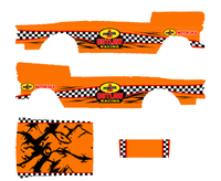 Outlaw Racing Orange actual decal artwork