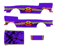 Outlaw Racing Purple actual decal artwork