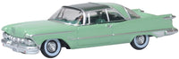 Oxford Diecast 87IC59002 1959 Imperial Crown two-door hardtop in Highland Green and Ballad Green, 1:87 scale, front three-quarter view