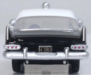 Oxford Diecast 87PS59001 1959 Plymouth Savoy Sedan Oklahoma Highway Patrol, 1:87 scale model, rear view.