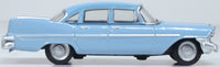 Oxford Diecast 87PS59003 1959 Plymouth Savoy Sedan in Powder Blue, 1:87 scale model, right side view.