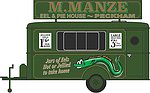 Oxford Diecast M Manze Jellied Eels mobile trailer 1/87 87TR018