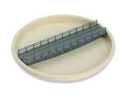 PECO NB-55 N scale well-type Turntable kit, assembled example