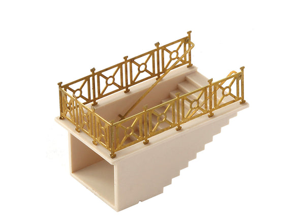 PECO NB-7 N scale Subway Staircase kit, assembled example