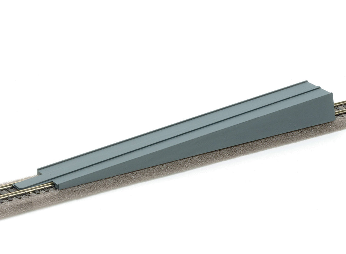 PECO SL-337 N scale re-railer positioned on track; display track not included