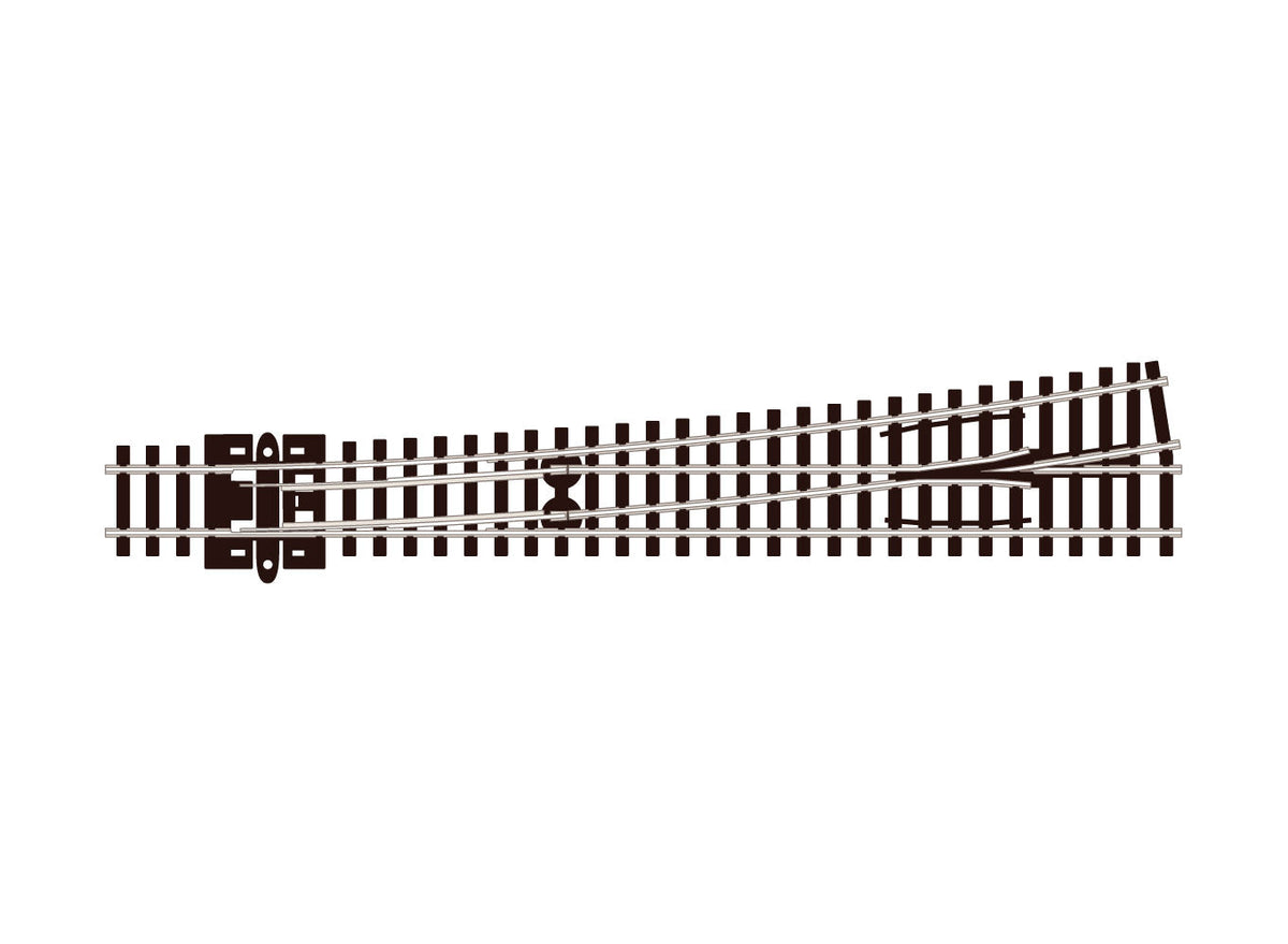 PECO SL-389 N scale Code 80 large-radius left-hand Insulfrog turnout, manufacturer top-view illustration