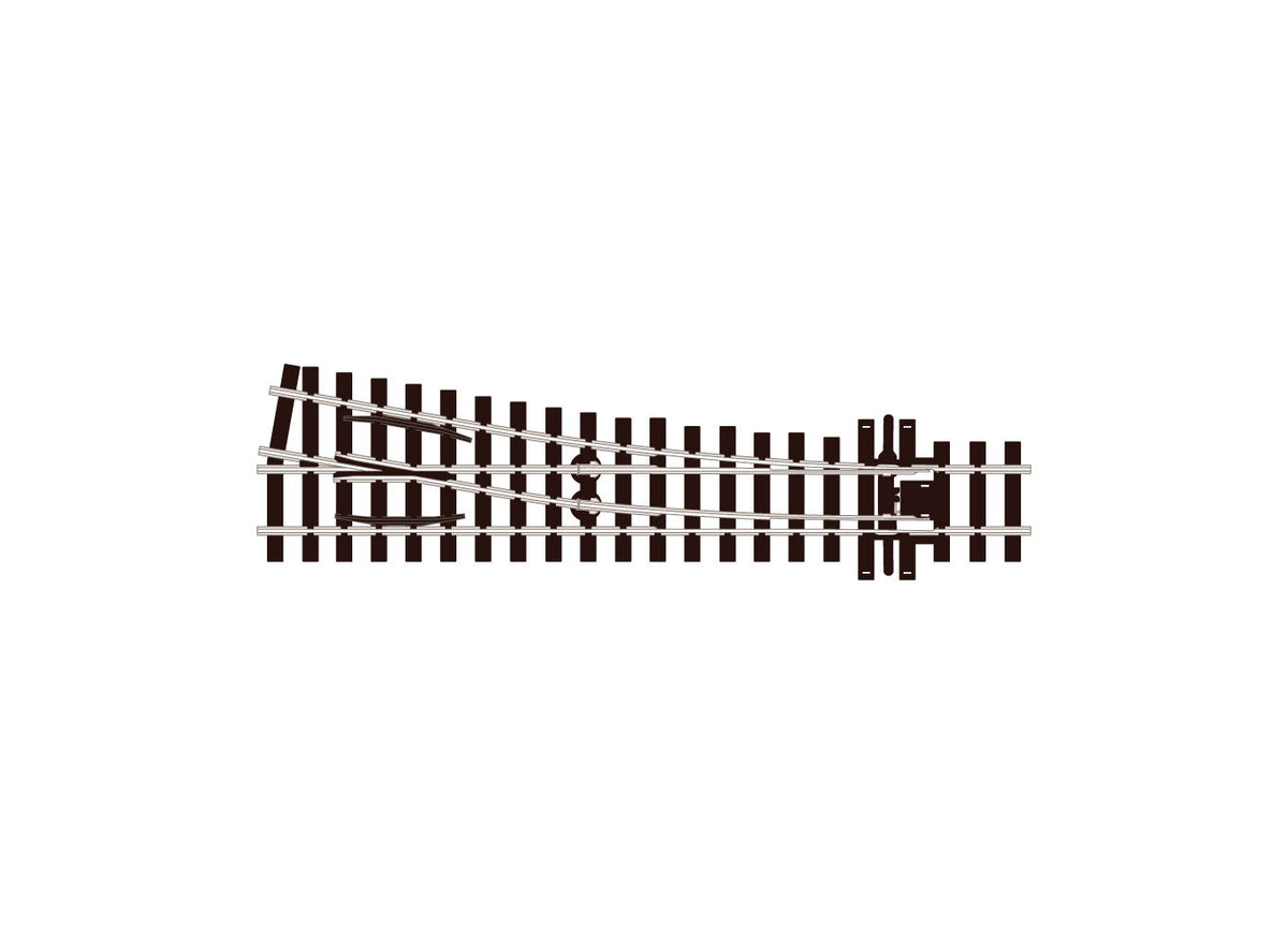 PECO SL-E1495 HOm Code 75 Right-Hand Medium-Radius Turnout – 12 mm Gauge — exact-part product image