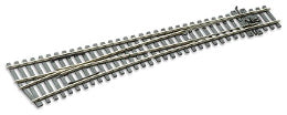 Peco Streamline HO Code 75 #8 Left-Hand Electrofrog Turnout – SL-E189 — exact-part product image
