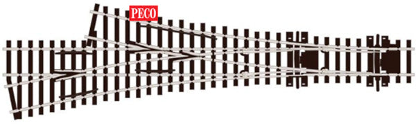 Peco Streamline HO Code 75 Medium 3-Way Electrofrog Turnout – SL-E199 — exact-part product image