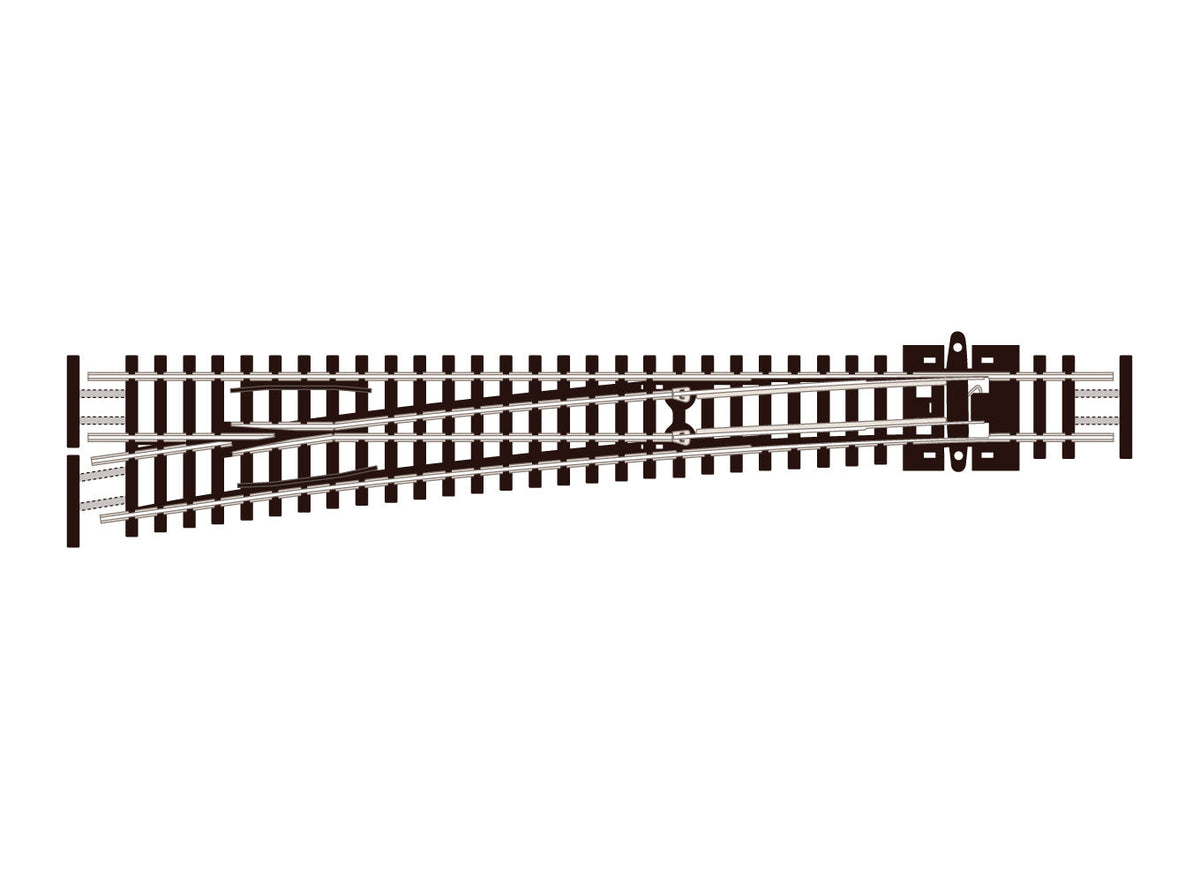 PECO N Scale Code 55 #8 Left-Hand Electrofrog Turnout – SL-E389F — exact-part product image