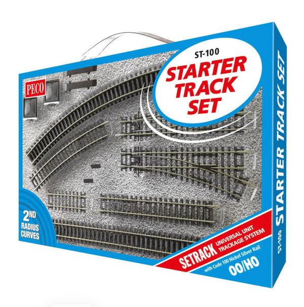 PECO ST-100 Setrack OO/HO Code 100 2nd Radius Starter Track Set — exact-part product image
