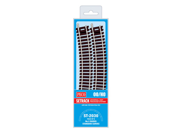 Setrack OO/HO Code 100 No. 3 Radius Standard Curve Track (Pack of 8) — exact-part product image