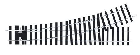 PECO O Left-Hand Setrack Turnout No. 2 ST-U751– product image