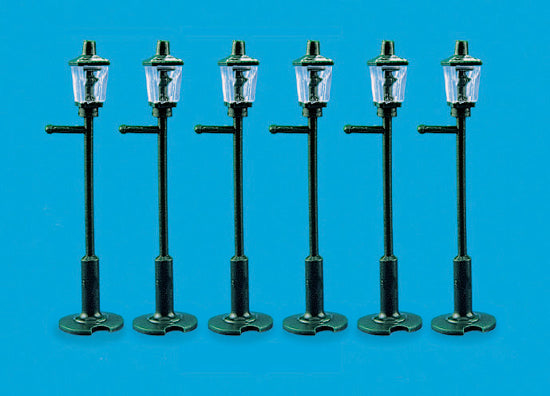 PECO Modelscene 5004 OO/HO scale gas lamp posts, six non-working lamps