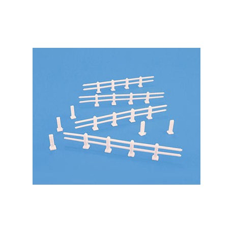 PECO Modelscene 5027 OO/HO scale post and rail fence parts, eight-piece pack