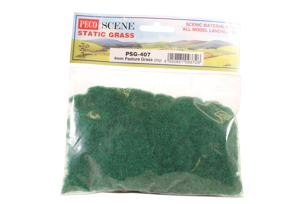 PECO PSG-407 Pasture Green 4 mm static grass, 20 g bag